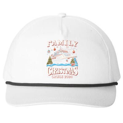 Family Christmas Cruise Squad 2024 Funny Family Trip Xmas Cool Gift Snapback Five-Panel Rope Hat