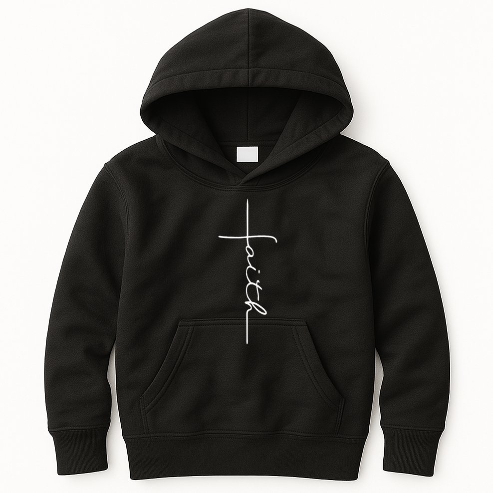 Faith Cross Christian For Men Women Kids Kids Hoodie