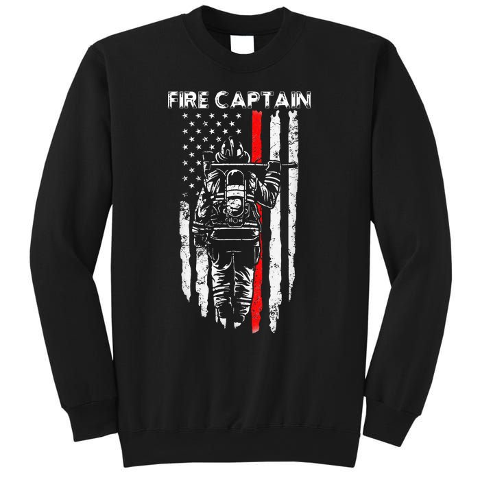 Fire Captain Chief American Flag Gifts Firefighter Captain Sweatshirt