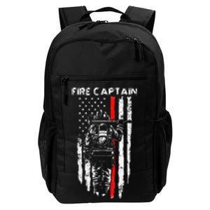 Fire Captain Chief American Flag Gifts Firefighter Captain Daily Commute Backpack