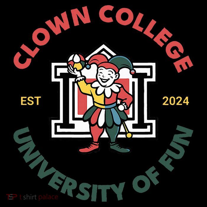 Funny Circus Clown College Stripe Pom Pom Beanie