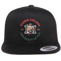 Funny Circus Clown College Flat Bill Trucker Hat