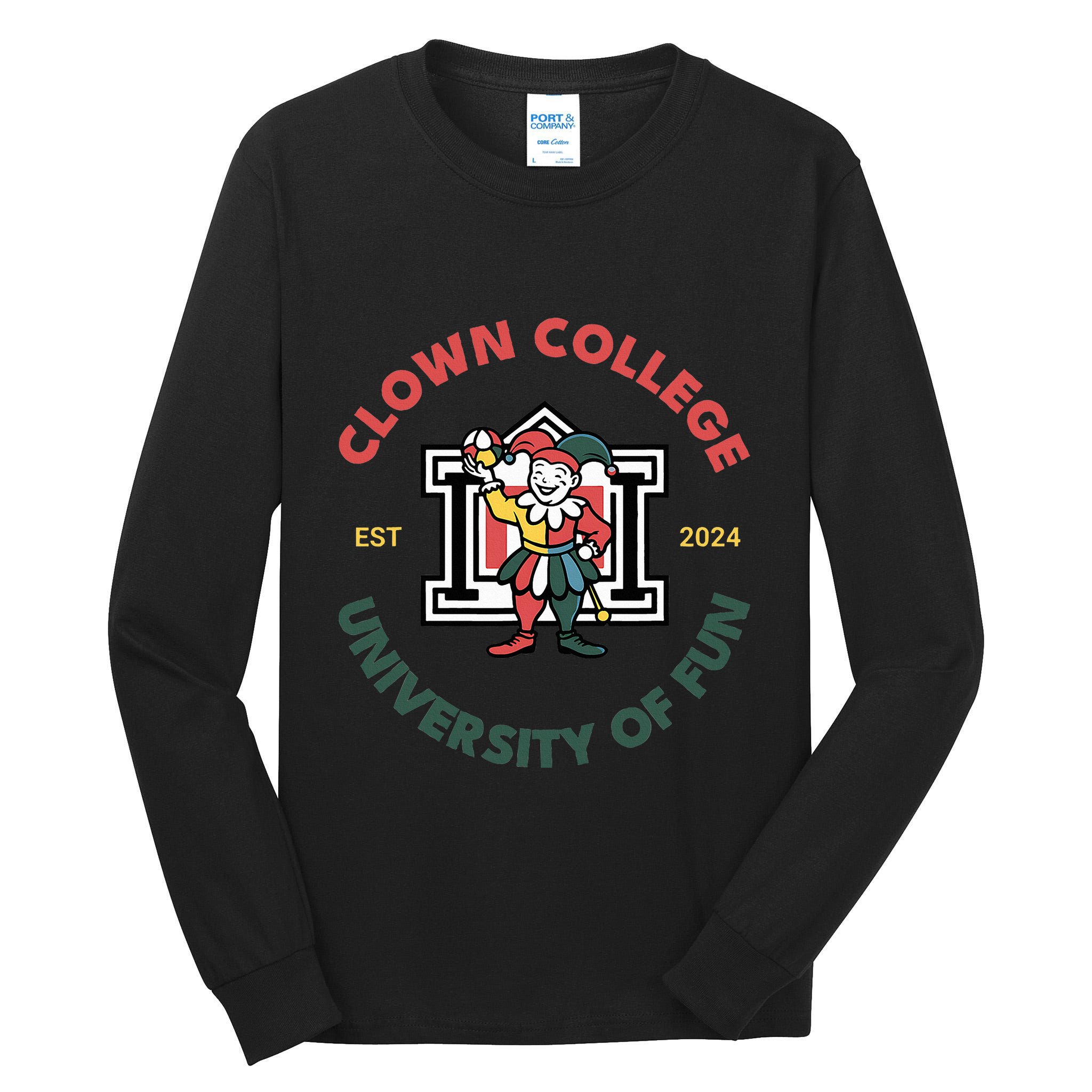 Funny Circus Clown College Tall Long Sleeve T-Shirt