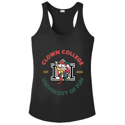 Funny Circus Clown College Ladies PosiCharge Competitor Racerback Tank