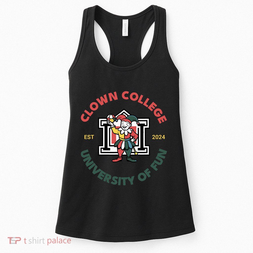 Funny Circus Clown College Womens Tank Top