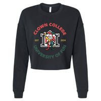 Funny Circus Clown College Cropped Pullover Crew