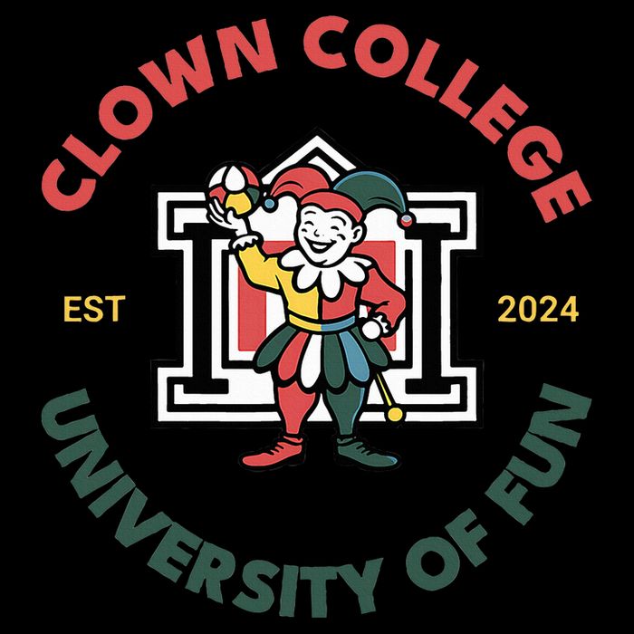 Funny Circus Clown College Cropped Pullover Crew