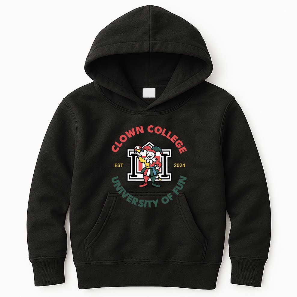 Funny Circus Clown College Kids Hoodie