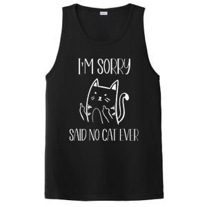 Funny Cat Cat Flipping Off Im Sorry Said No Cat PosiCharge Competitor Tank