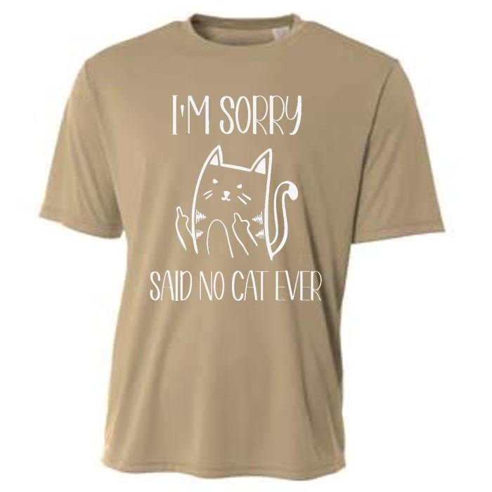 Funny Cat Cat Flipping Off Im Sorry Said No Cat Cooling Performance Crew T-Shirt