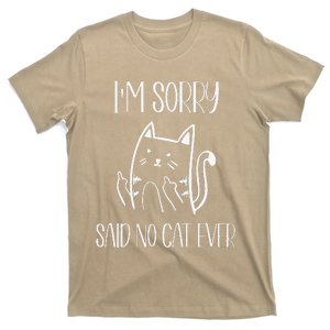 Funny Cat Cat Flipping Off Im Sorry Said No Cat T-Shirt