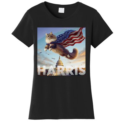 Funny Childless Cat Ladies For Harris 2024 Gift Women's T-Shirt