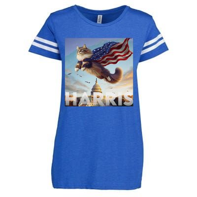 Funny Childless Cat Ladies For Harris 2024 Gift Enza Ladies Jersey Football T-Shirt