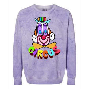 Funny Clown Circus Face Funny Retro Colorblast Crewneck Sweatshirt