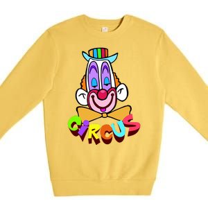 Funny Clown Circus Face Funny Retro Premium Crewneck Sweatshirt