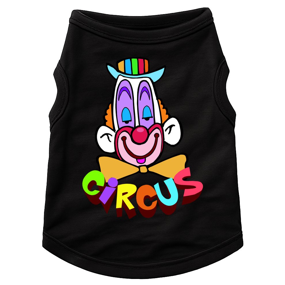 Funny Clown Circus Face Funny Retro Doggie Tank