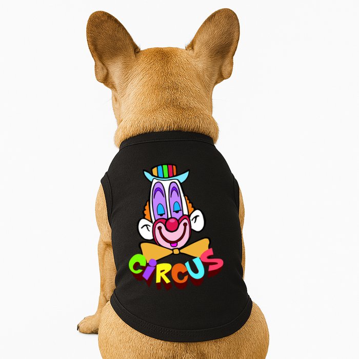 Funny Clown Circus Face Funny Retro Doggie Tank