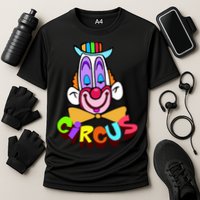 Funny Clown Circus Face Funny Retro Cooling Performance Crew T-Shirt