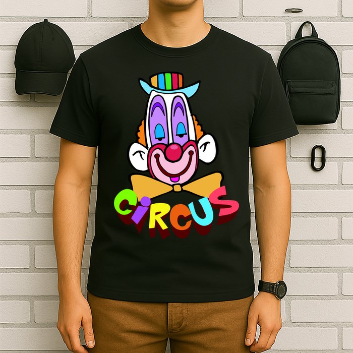 Funny Clown Circus Face Funny Retro T-Shirt