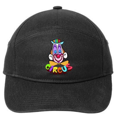 Funny Clown Circus Face Funny Retro 7-Panel Snapback Hat