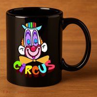 Funny Clown Circus Face Funny Retro 11oz C Handle Ceramic Mug