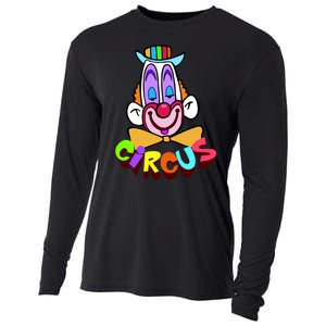 Funny Clown Circus Face Funny Retro Cooling Performance Long Sleeve Crew