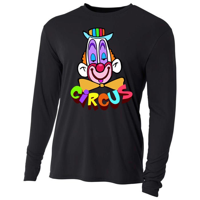 Funny Clown Circus Face Funny Retro Cooling Performance Long Sleeve Crew