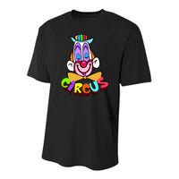 Funny Clown Circus Face Funny Retro Youth Performance Sprint T-Shirt