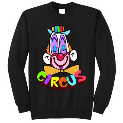 Funny Clown Circus Face Funny Retro Tall Sweatshirt