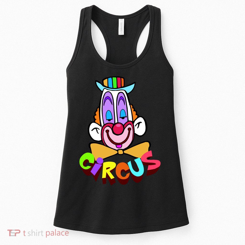 Funny Clown Circus Face Funny Retro Womens Tank Top