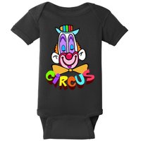 Funny Clown Circus Face Funny Retro Baby Bodysuit