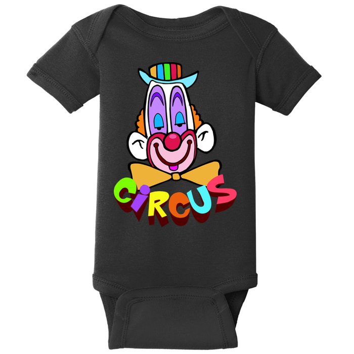 Funny Clown Circus Face Funny Retro Baby Bodysuit