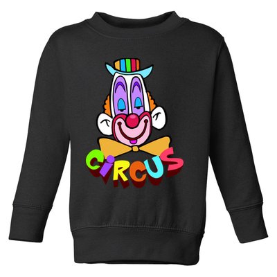 Funny Clown Circus Face Funny Retro Toddler Sweatshirt