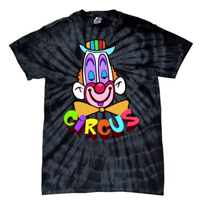 Funny Clown Circus Face Funny Retro Tie-Dye T-Shirt