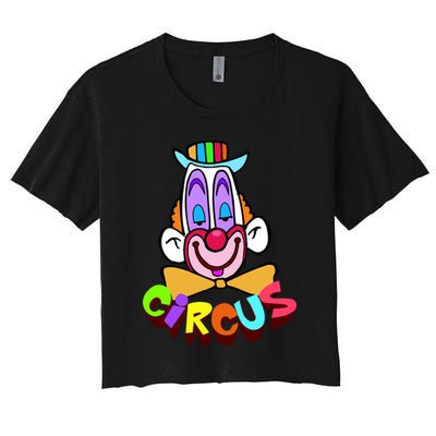 Funny Clown Circus Face Funny Retro Crop Top