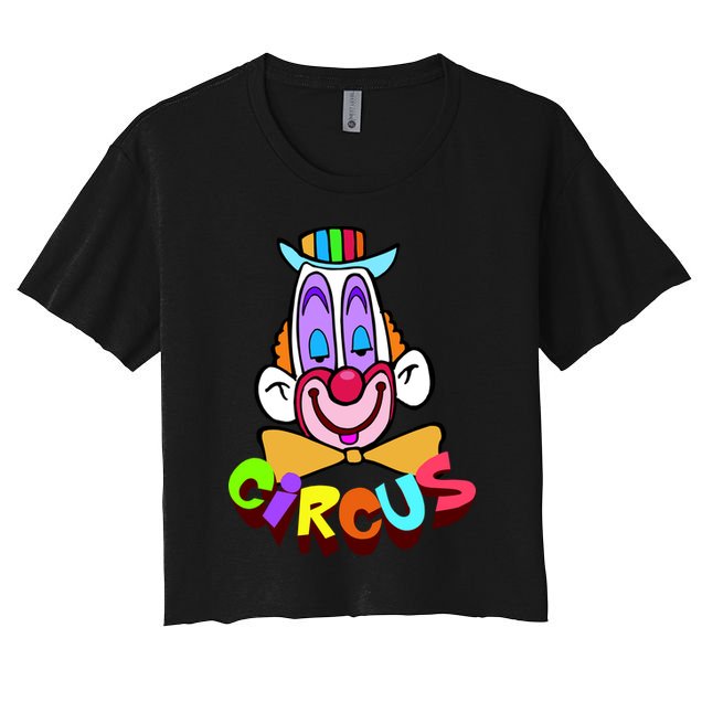 Funny Clown Circus Face Funny Retro Crop Top