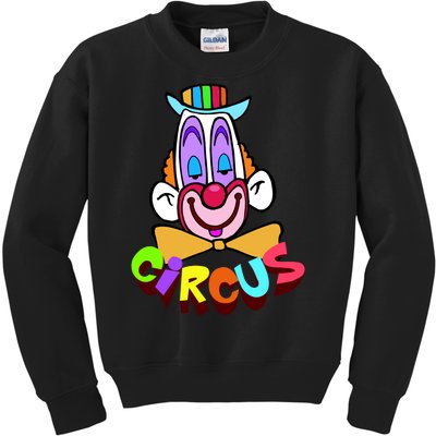 Funny Clown Circus Face Funny Retro Kids Sweatshirt