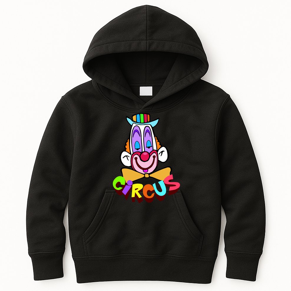 Funny Clown Circus Face Funny Retro Kids Hoodie