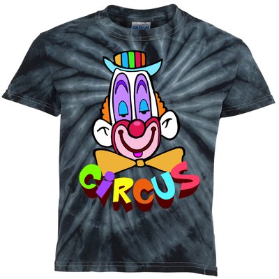 Funny Clown Circus Face Funny Retro Kids Tie-Dye T-Shirt