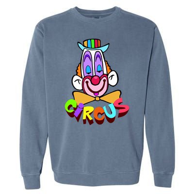 Funny Clown Circus Face Funny Retro Garment-Dyed Sweatshirt