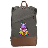 Funny Clown Circus Face Funny Retro Cotton Canvas Backpack