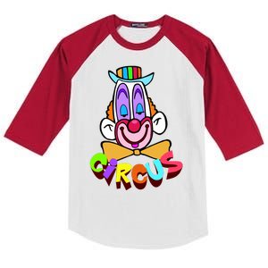 Funny Clown Circus Face Funny Retro Kids Colorblock Raglan Jersey