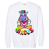 Funny Clown Circus Face Funny Retro Garment-Dyed Sweatshirt