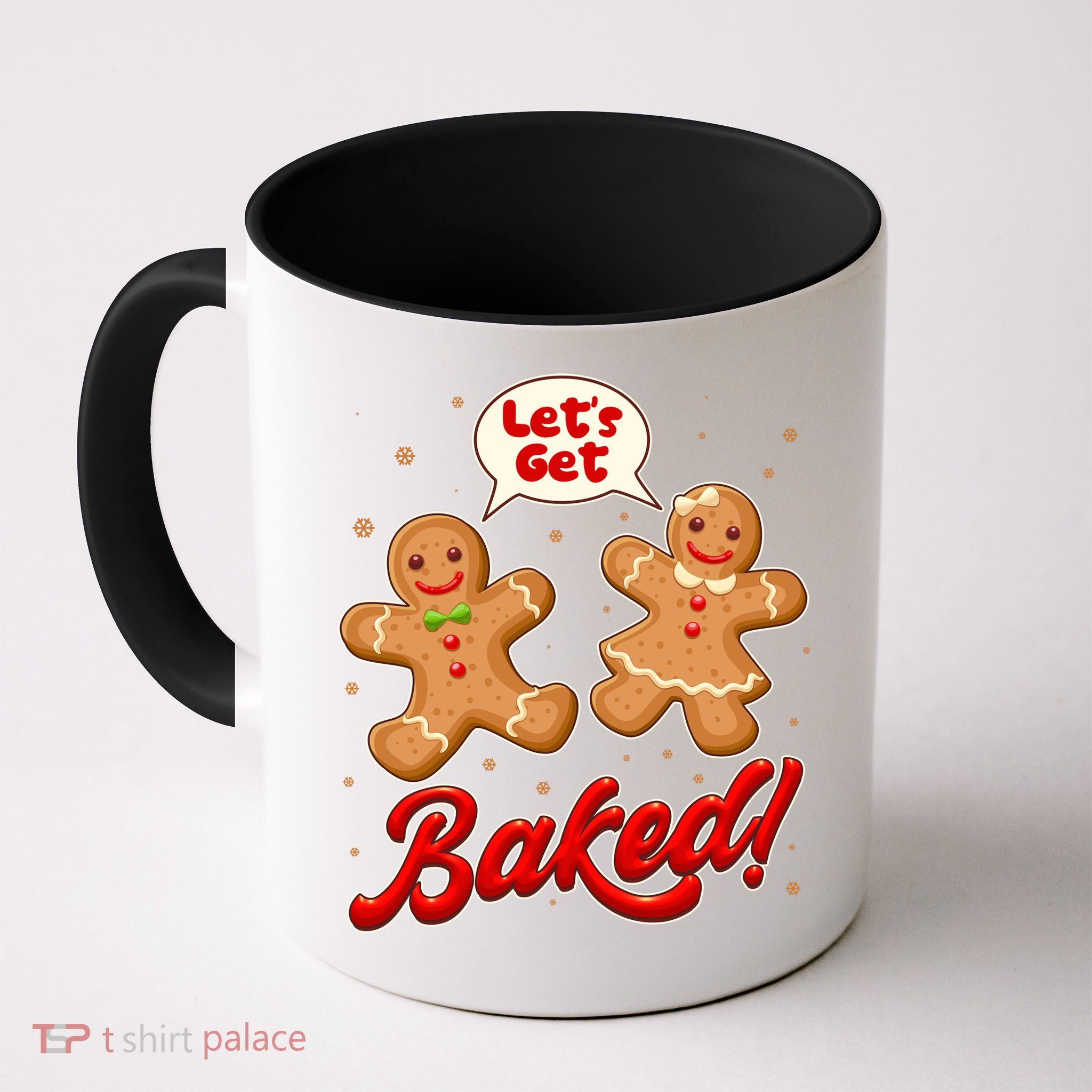 Funny Cute Christmas Let's Get Baked Gingerbread Cookies Mug