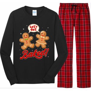 Funny Cute Christmas Let's Get Baked Gingerbread Cookies Long Sleeve Pajama Set