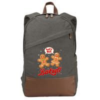 Funny Cute Christmas Let's Get Baked Gingerbread Cookies Cotton Canvas Backpack