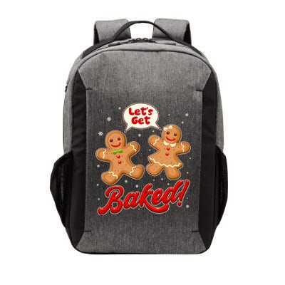 Funny Cute Christmas Let's Get Baked Gingerbread Cookies Vector Backpack
