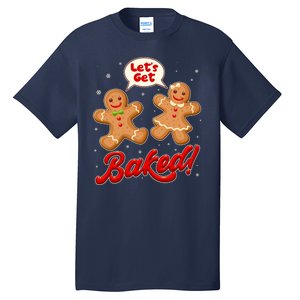 Funny Cute Christmas Let's Get Baked Gingerbread Cookies Tall T-Shirt