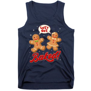 Funny Cute Christmas Let's Get Baked Gingerbread Cookies Tank Top