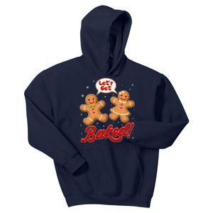 Funny Cute Christmas Let's Get Baked Gingerbread Cookies Kids Hoodie